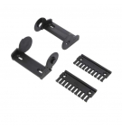 Set of connecting elements of the 2600/2700 series chain, pivoting with a comb